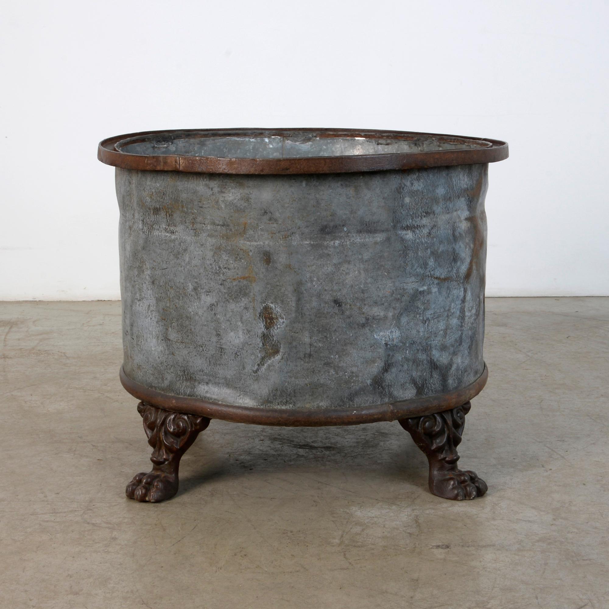 French Rustic Iron Clawfoot Planter