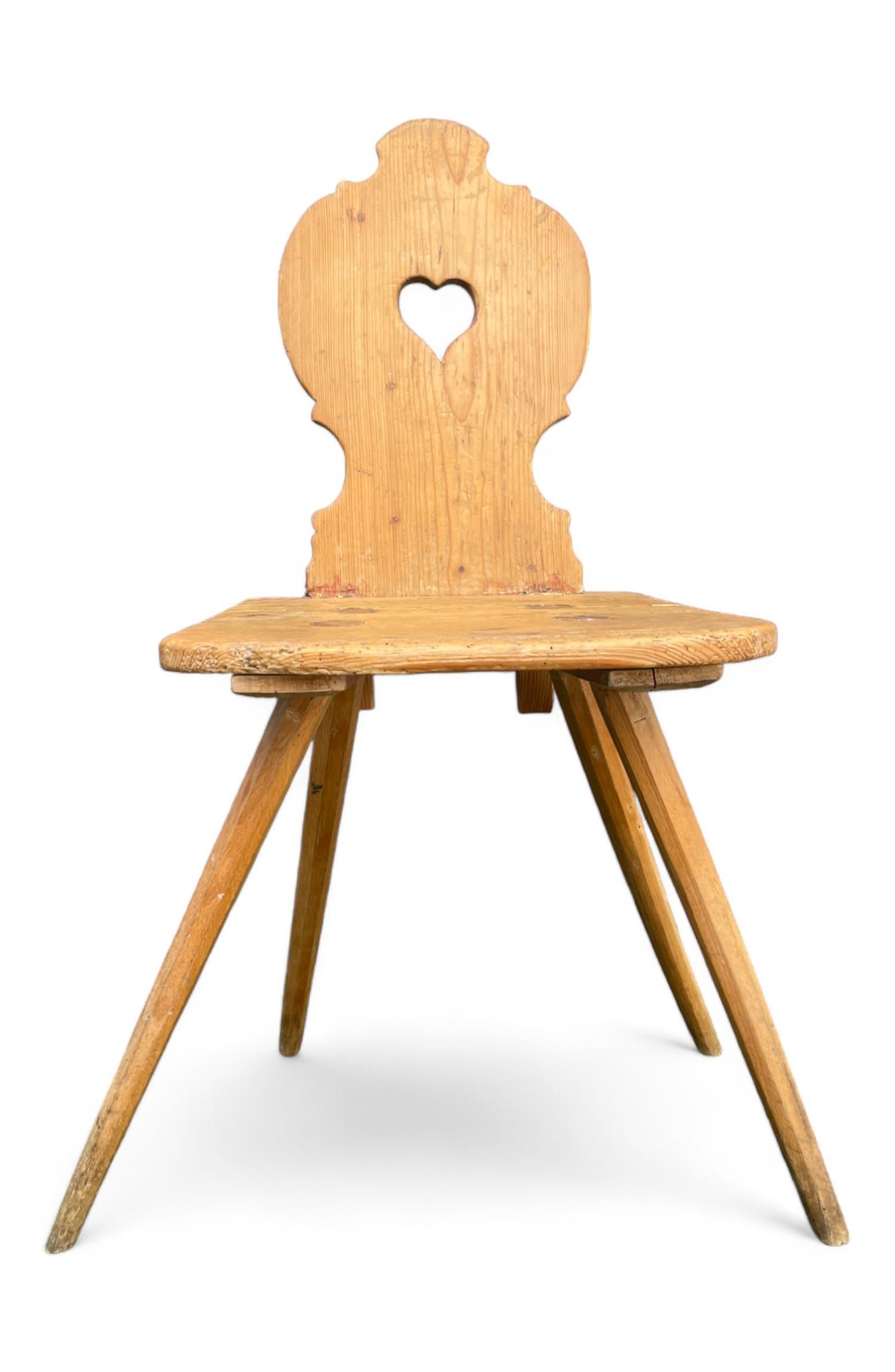 Chaise alpine rustique italienne en vente 4