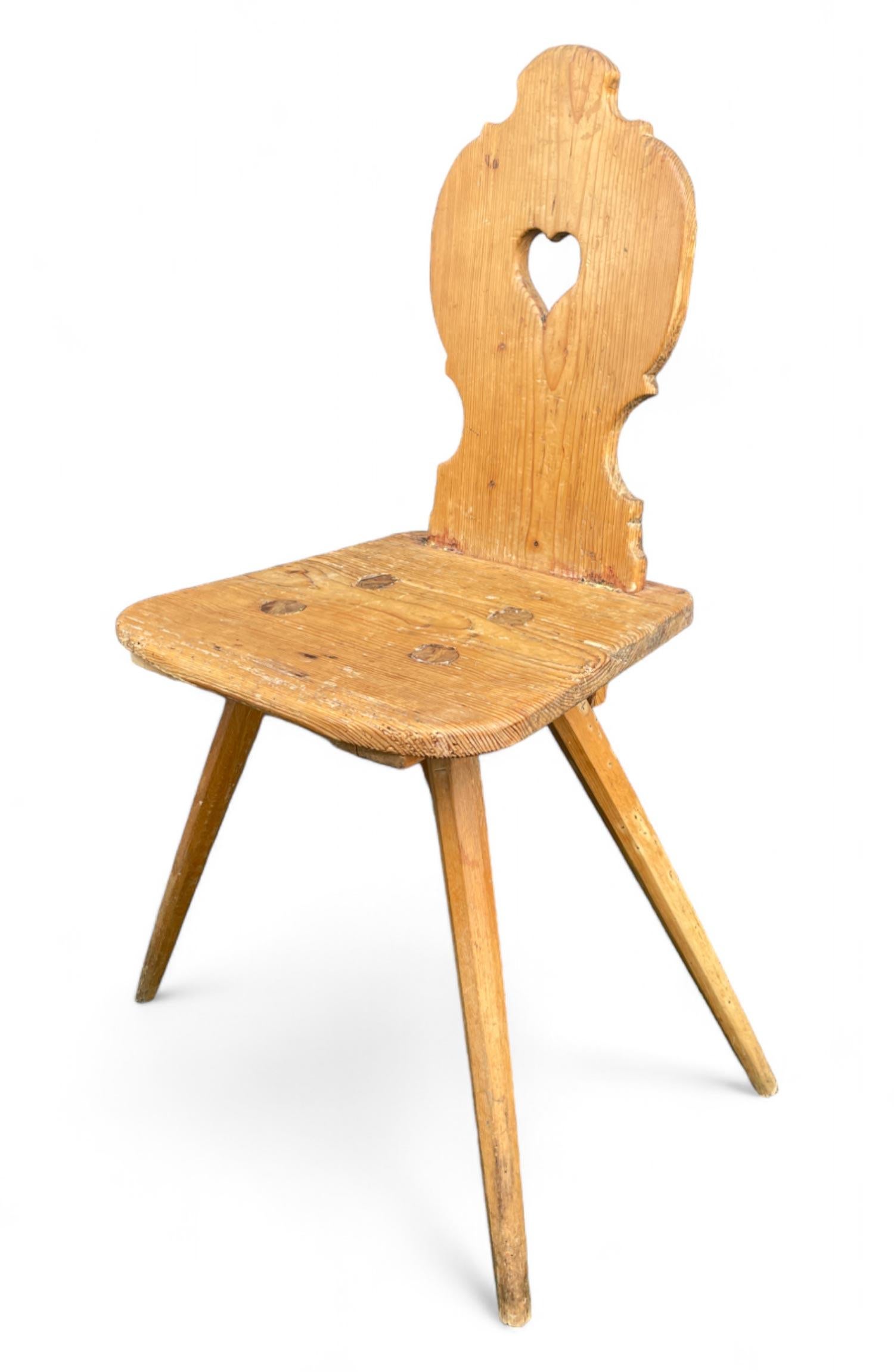 Chaise alpine rustique italienne en vente 5