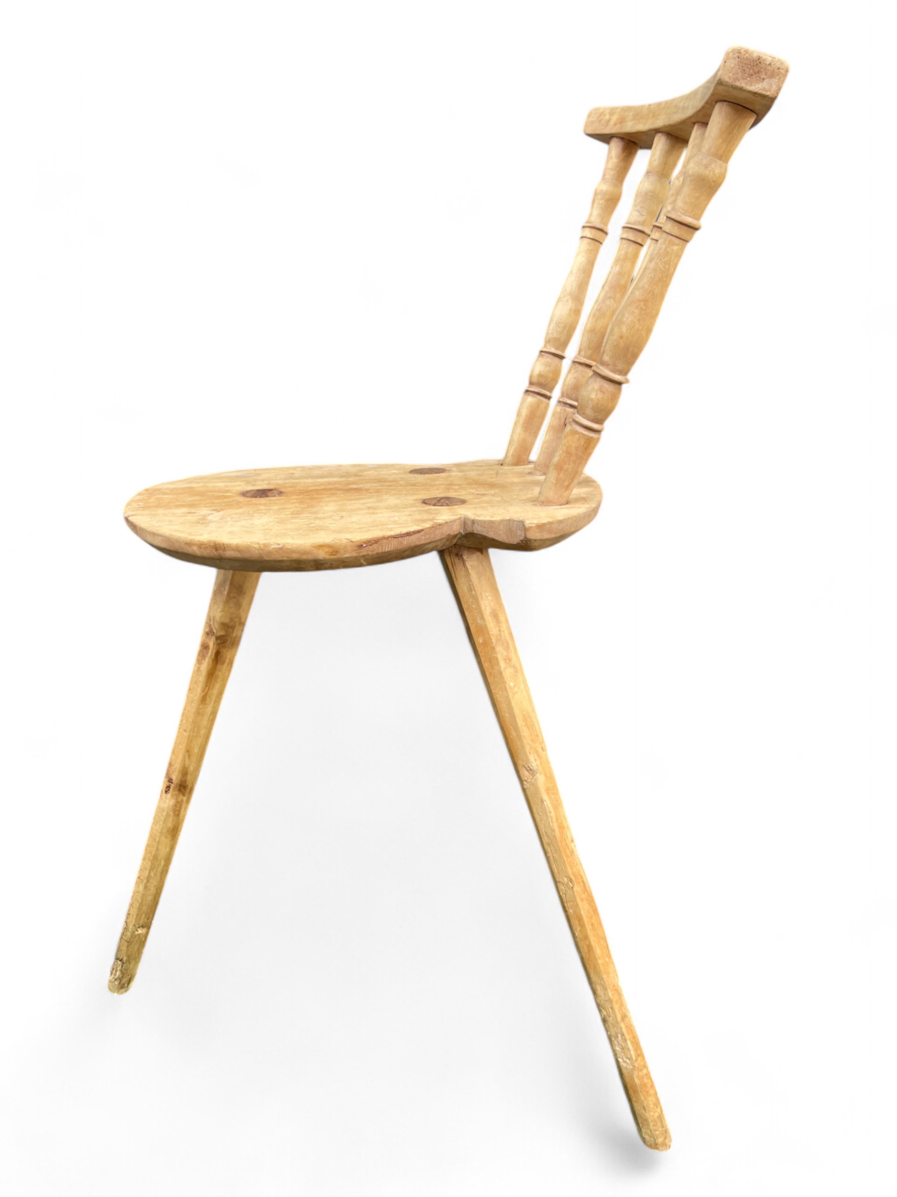Mid-19th Century Chaise alpine rustique italienne en vente