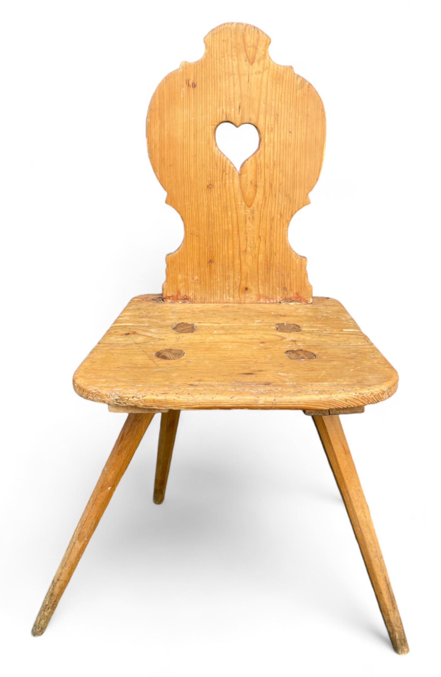 Sapin Chaise alpine rustique italienne en vente