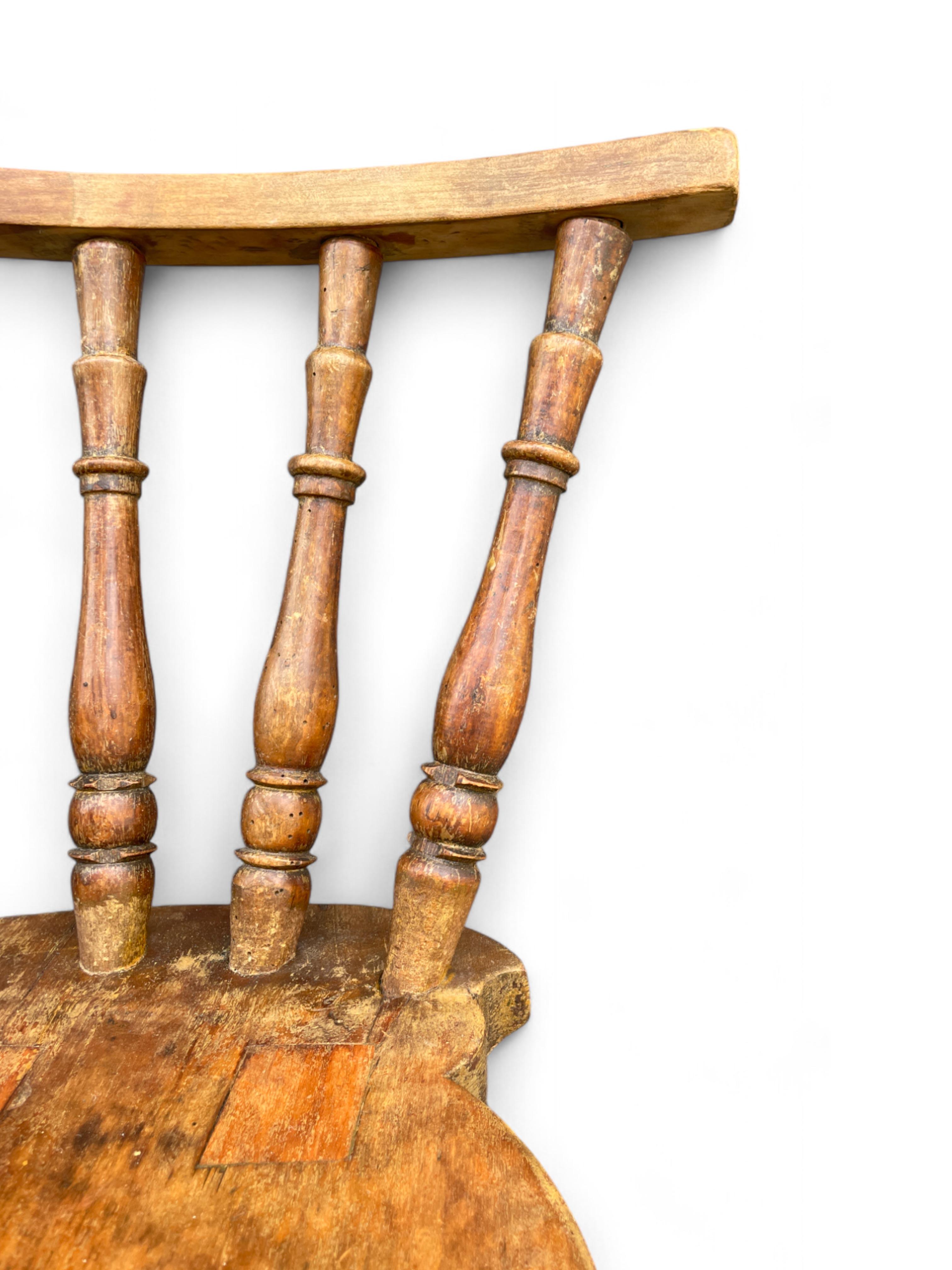 Silla rústica alpina italiana Madera frutal en venta