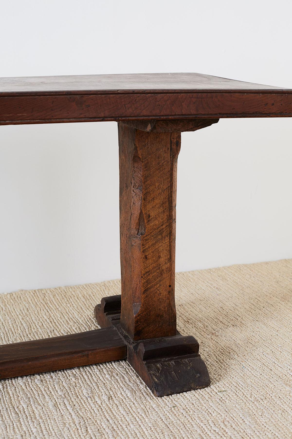 18th Century and Earlier Rustic Italian Baroque Refectory Trestle Table