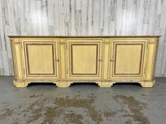 Rustic Italian Hand Painted with Faux Marble top Buffet