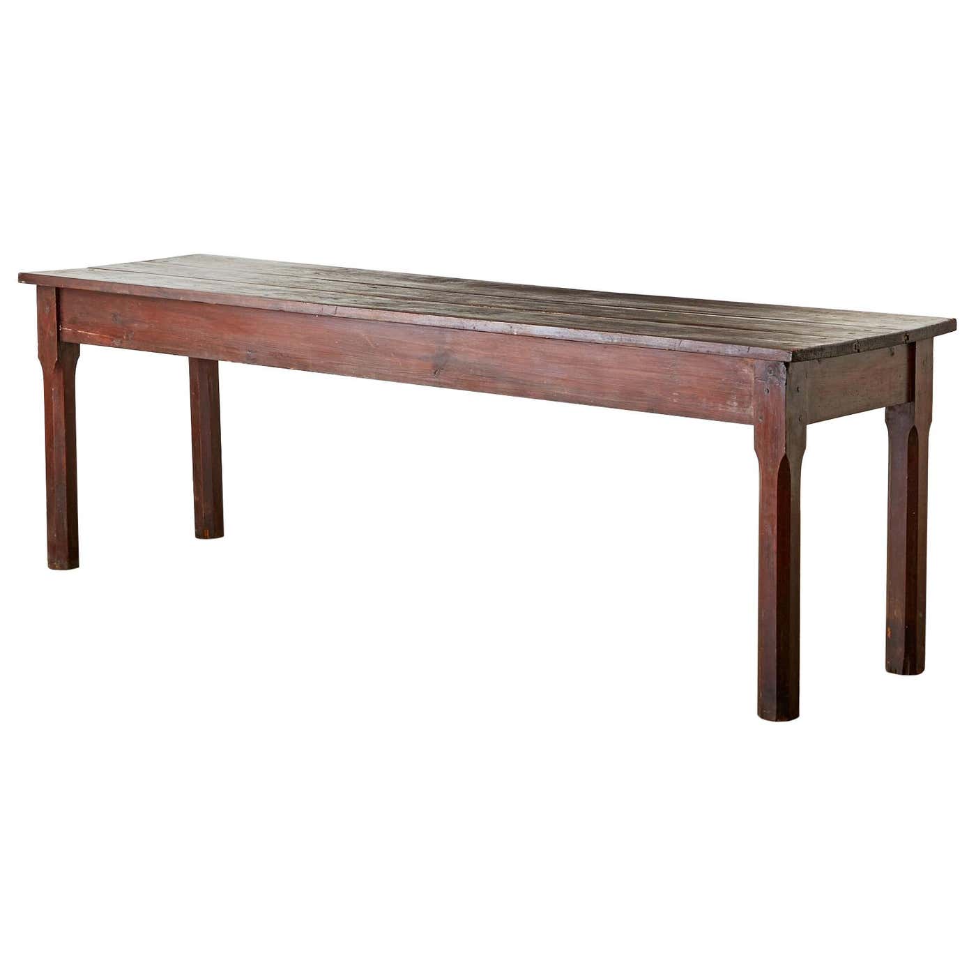 Rustic Italian Pine Farmhouse Dining Table or Console at 1stDibs ...