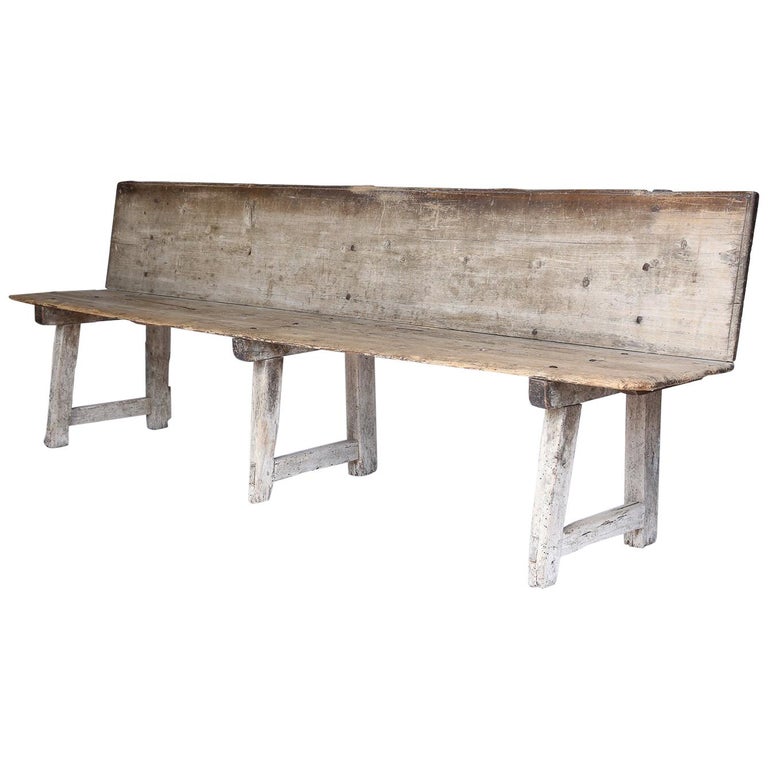 Rustic Italian Wooden Bench For Sale At 1stdibs