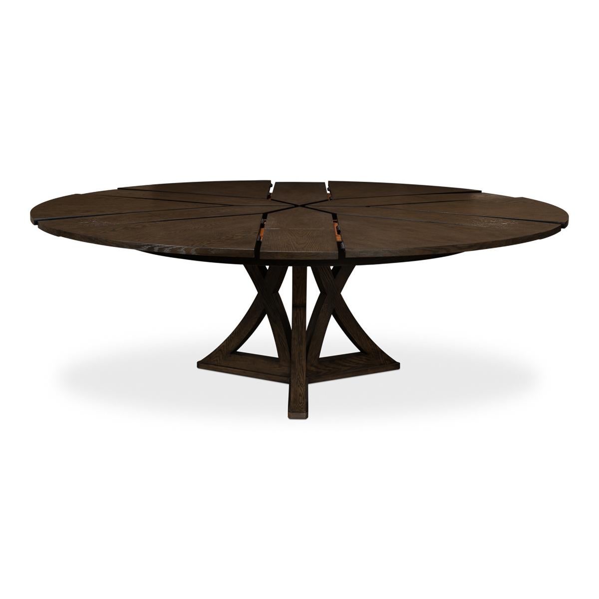 Rustic Round Dining Table, Artisan Grey In New Condition For Sale In Westwood, NJ