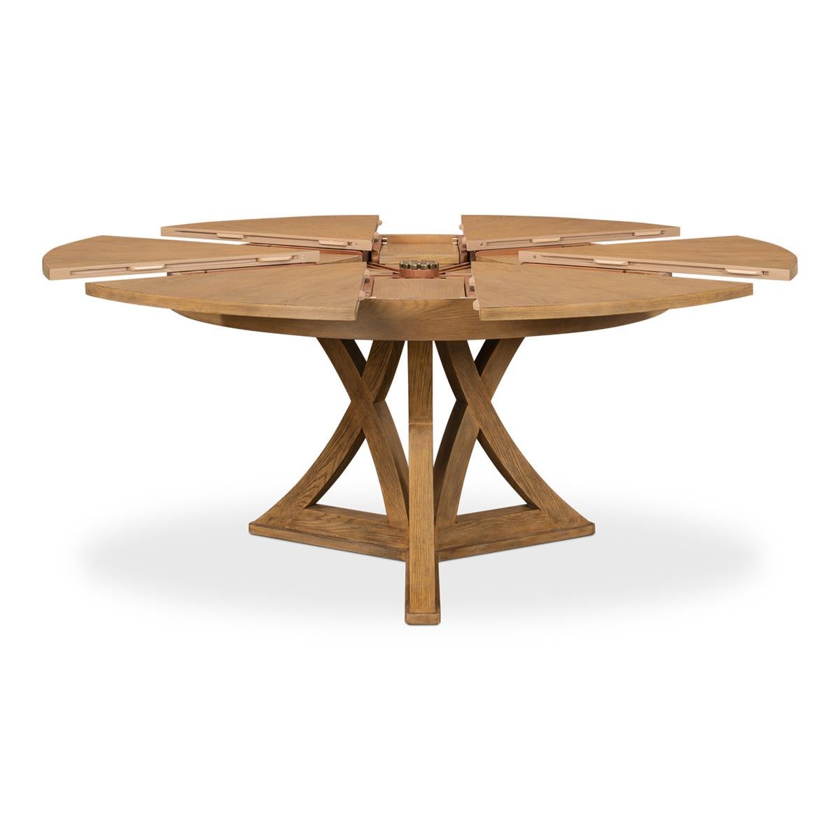 table ronde rustique avec rallonge
