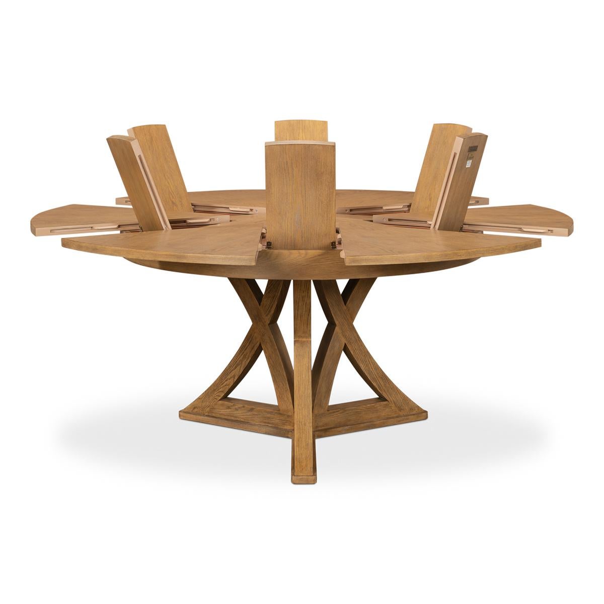 round farmhouse dining table for 8