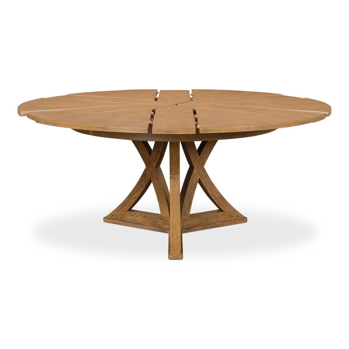 farmhouse round dining table for 8