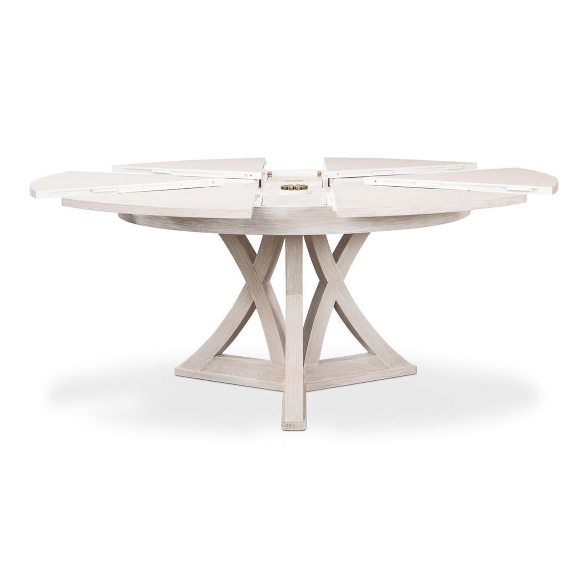 whitewash round dining table