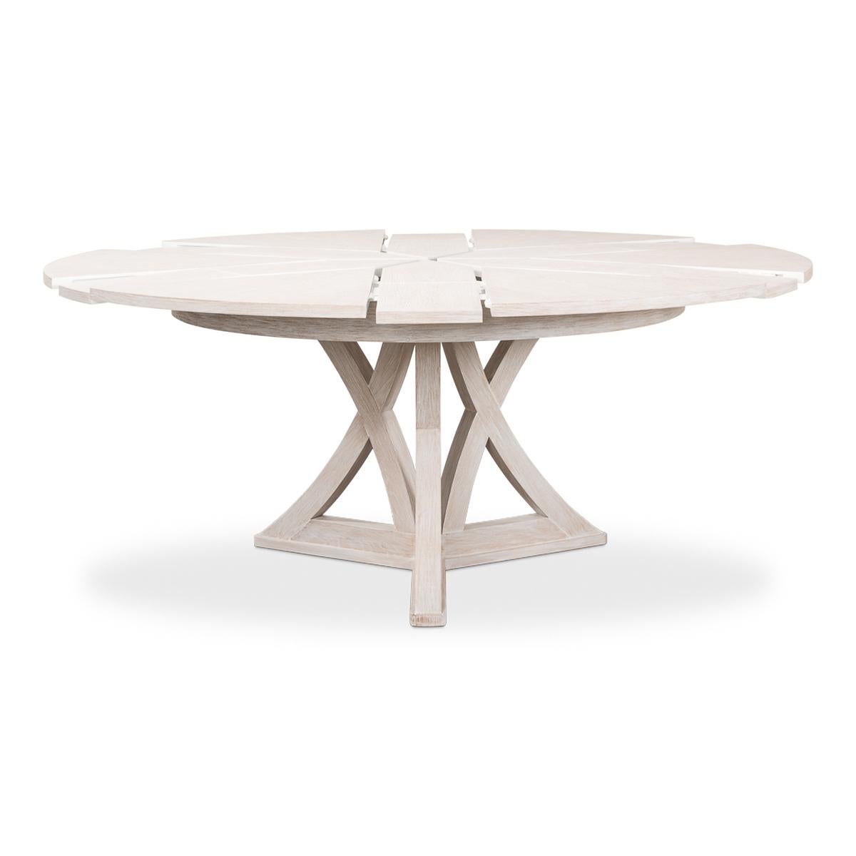 white wash dining table round