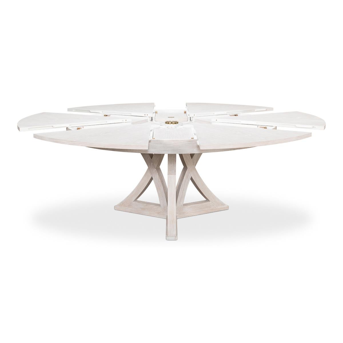 whitewash round dining table