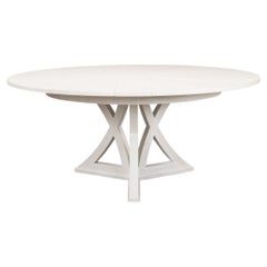 Rustic Round Dining Table, Working White