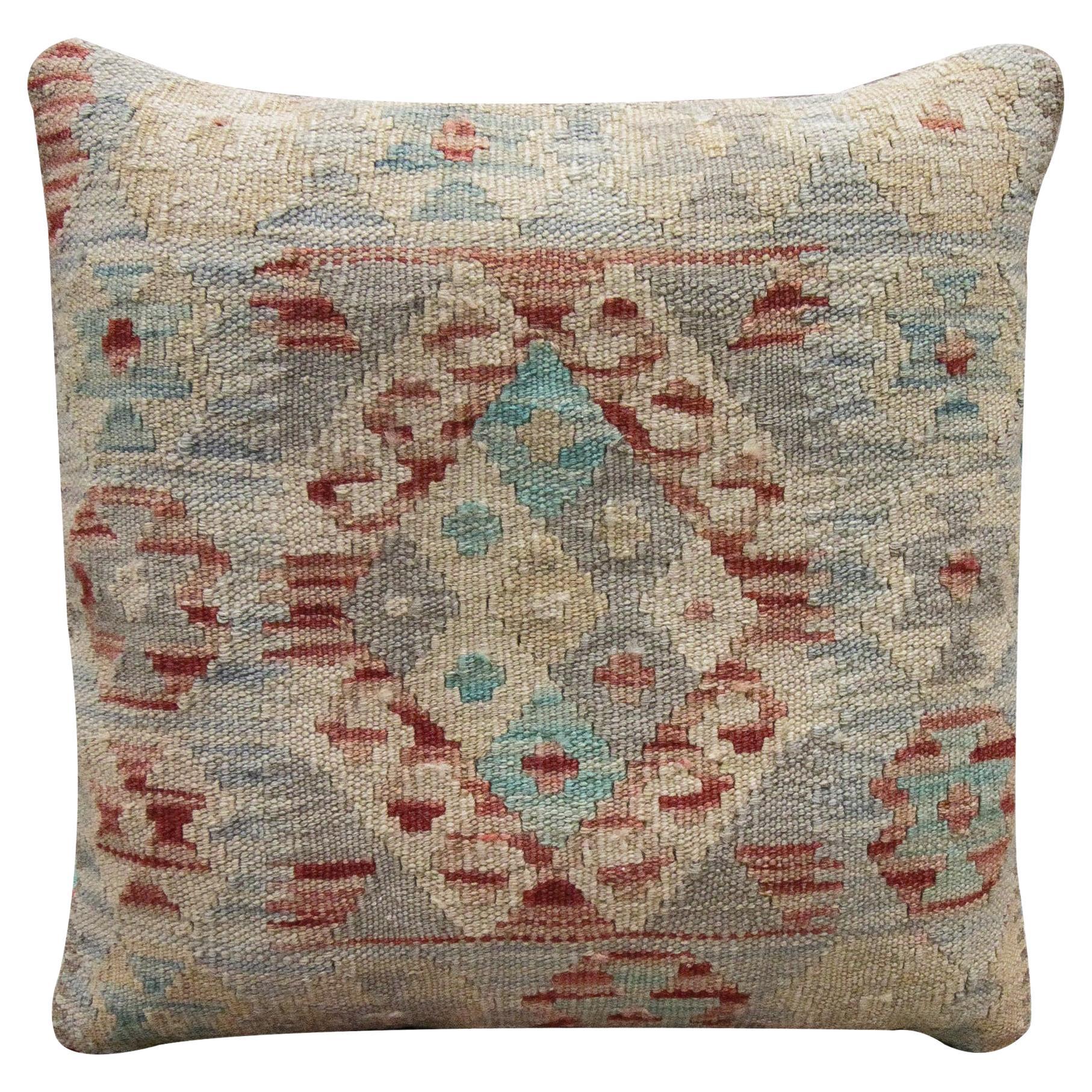 Rustic Kilim Cushion Cover Handwoven New Traditional Oriental Wool Pillow