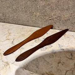 Rustikales Bauernhaus-Holz Spatula-Set aus zwei
