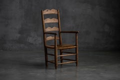 Rustic Ladder-Back Armchair, France, Early 20th Century