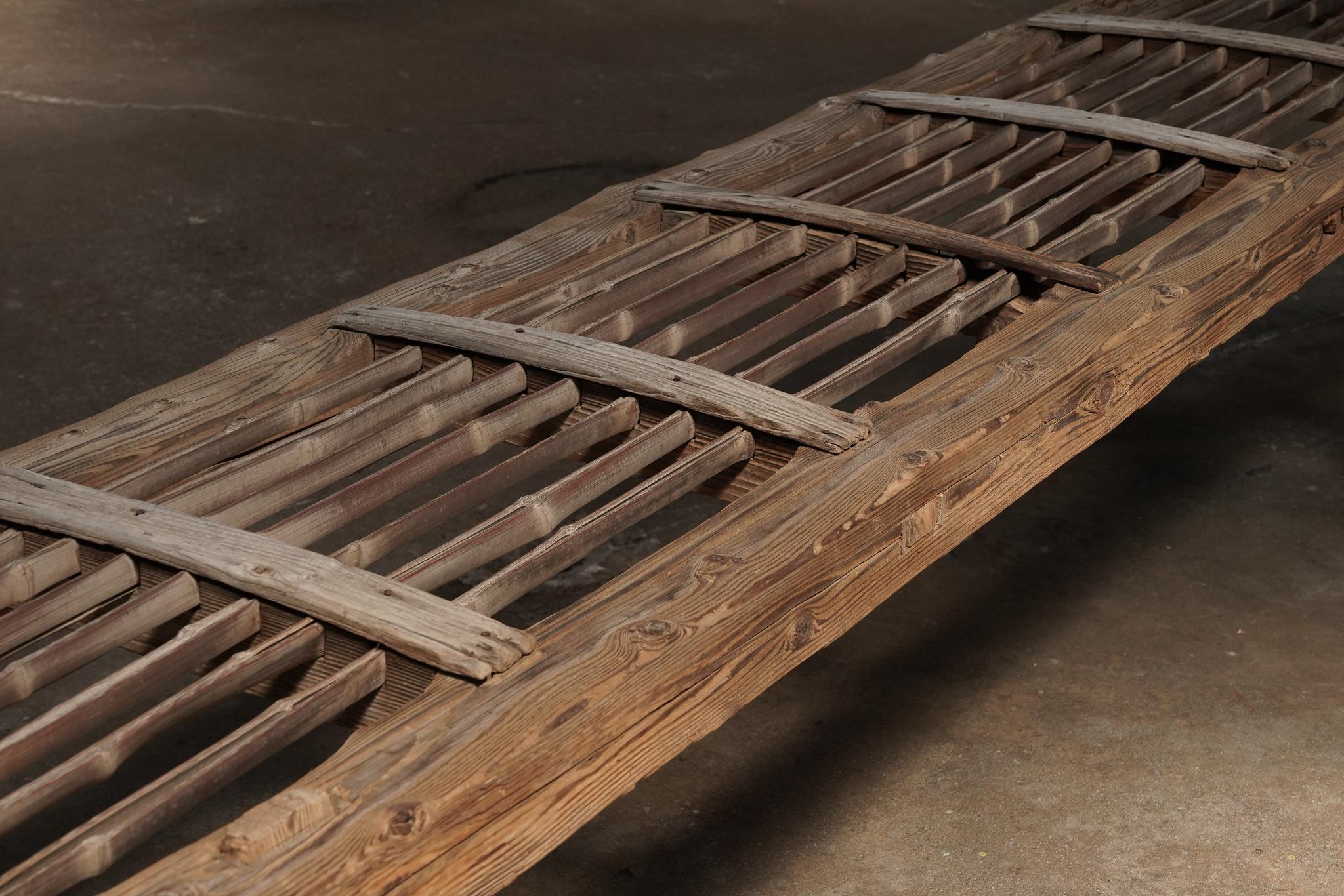 Japanese Rustic Ladder Bench For Sale