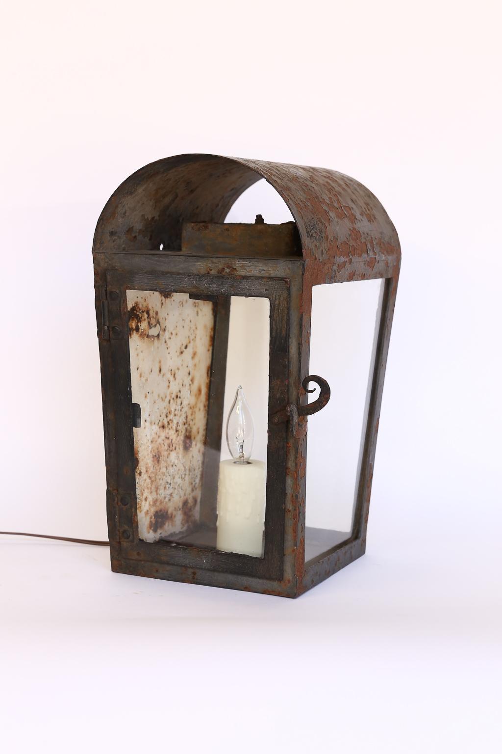 French Rustic Lantern Table Lamp