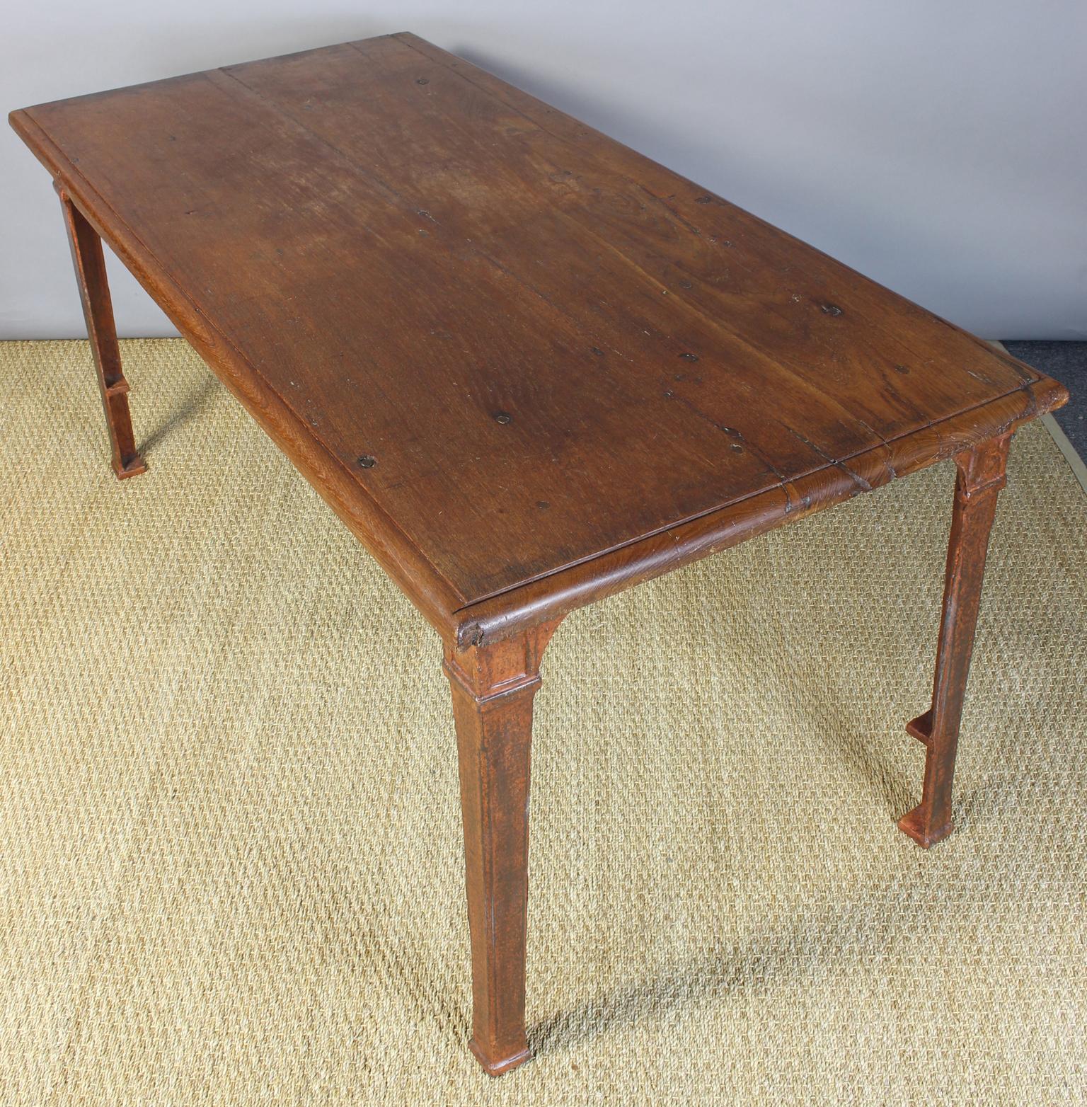 Rustic Late 19th Century French Library, Work or Dining Table 6