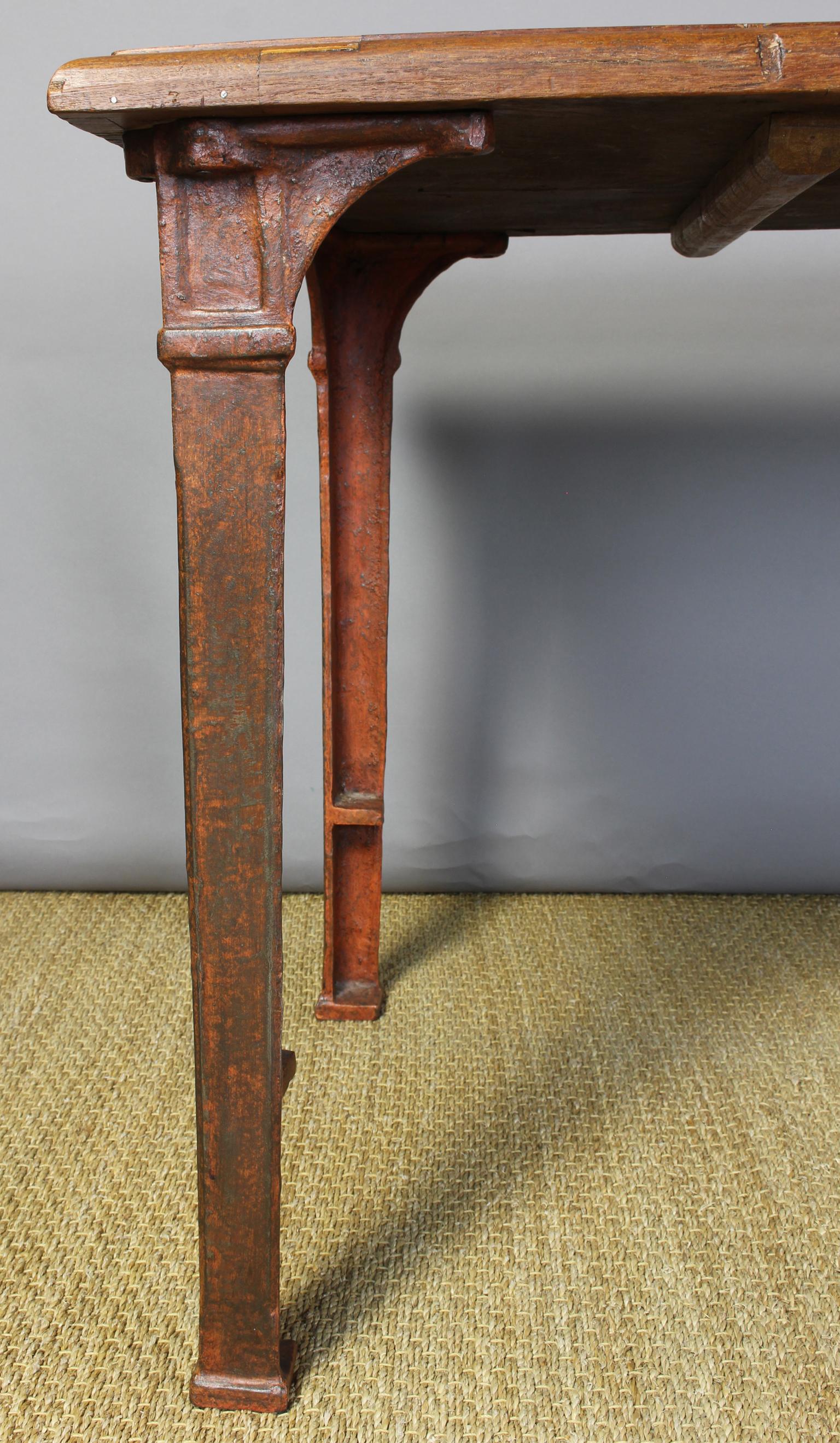 Rustic Late 19th Century French Library, Work or Dining Table 11