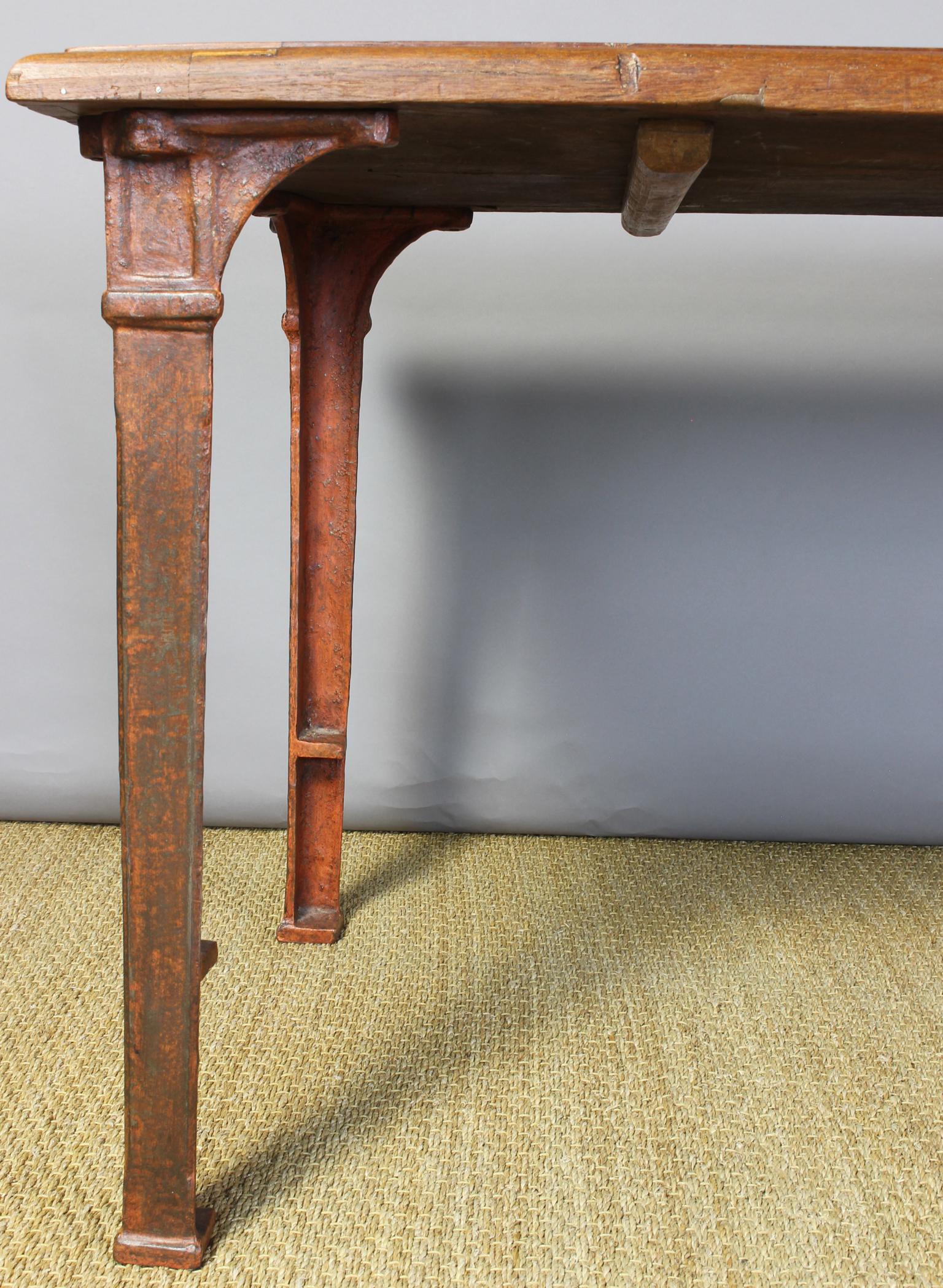 Rustic Late 19th Century French Library, Work or Dining Table 12