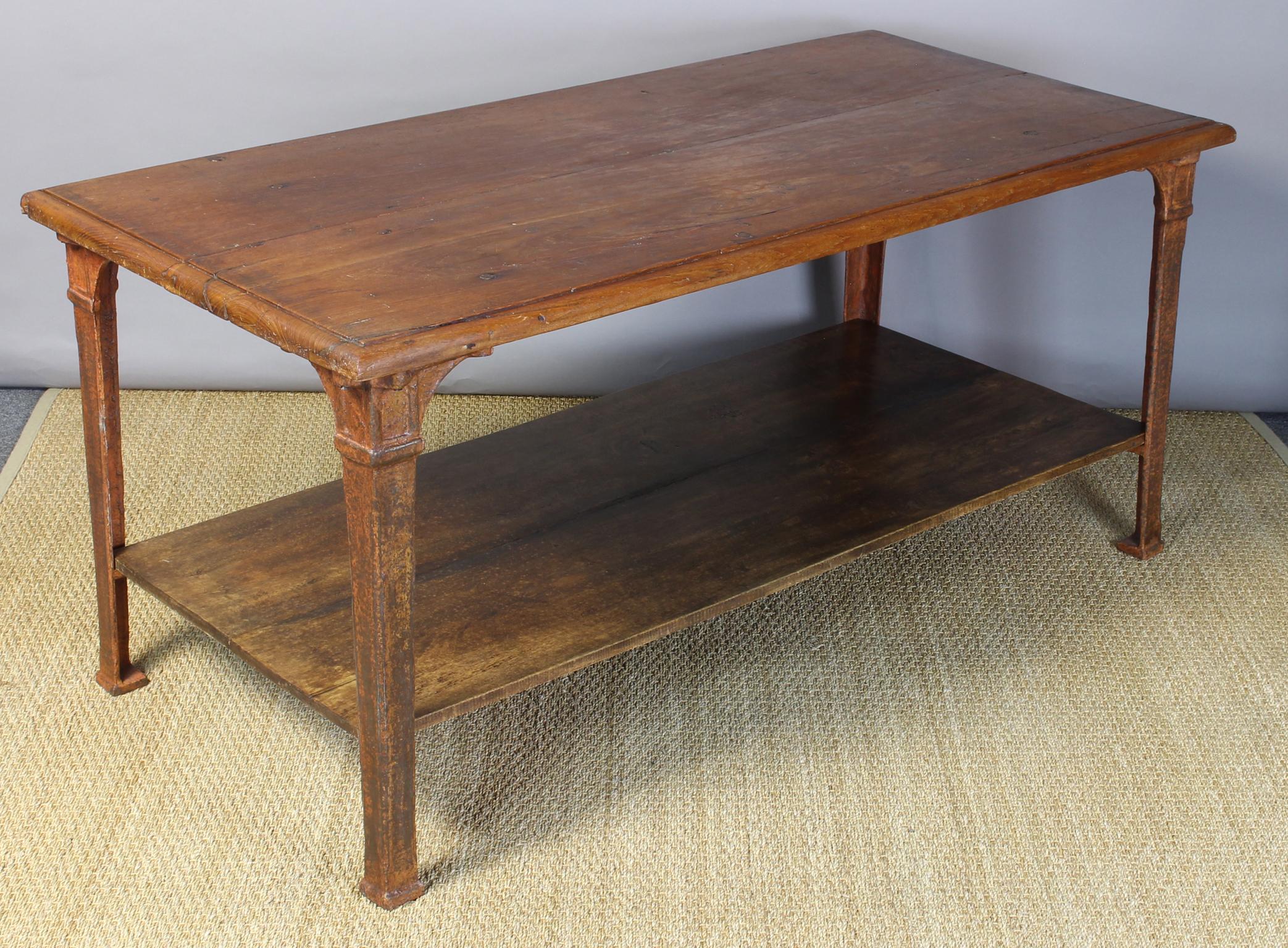 Rustic Late 19th Century French Library, Work or Dining Table 2
