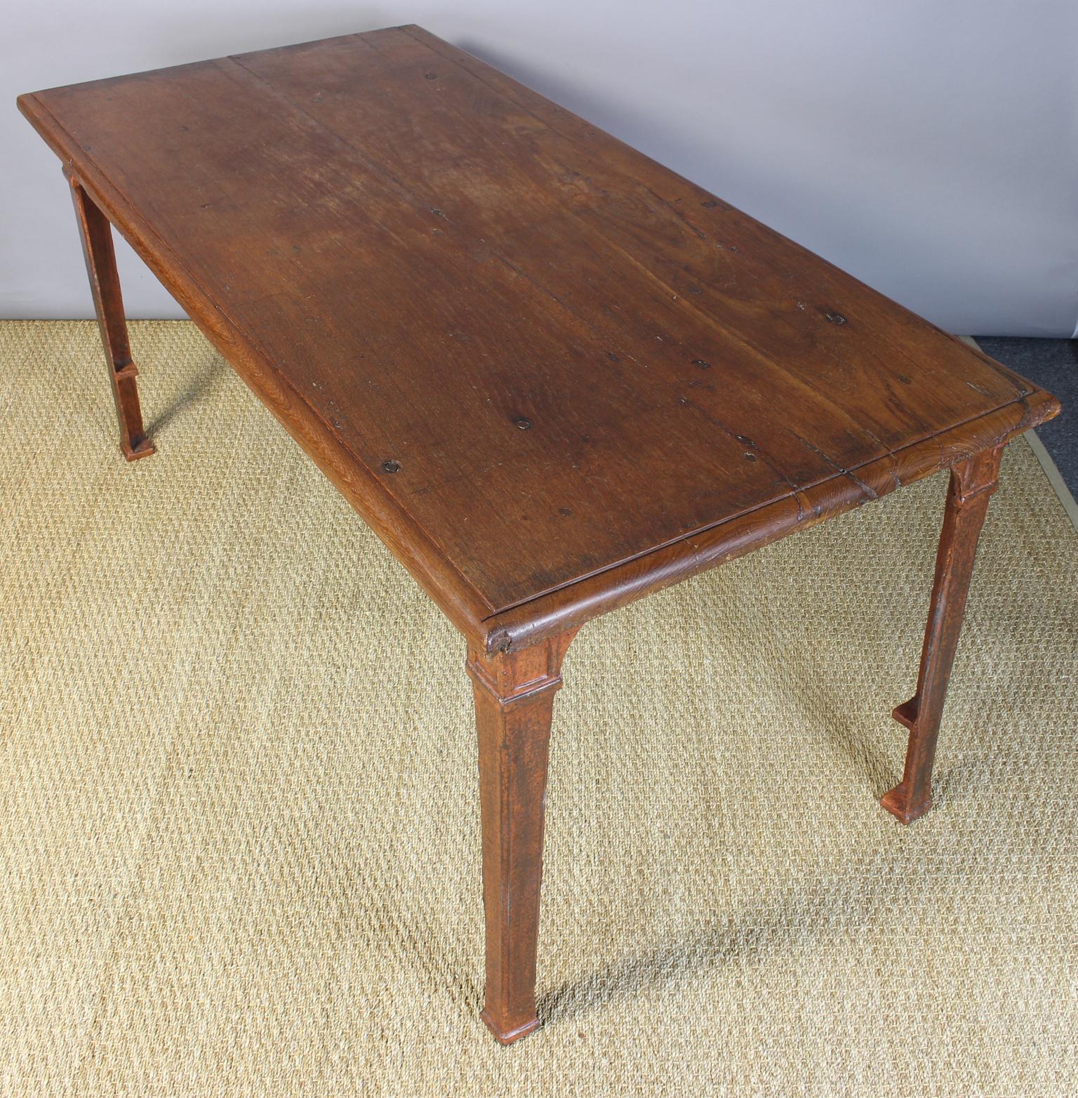 Rustic Late 19th Century French Library, Work or Dining Table 5