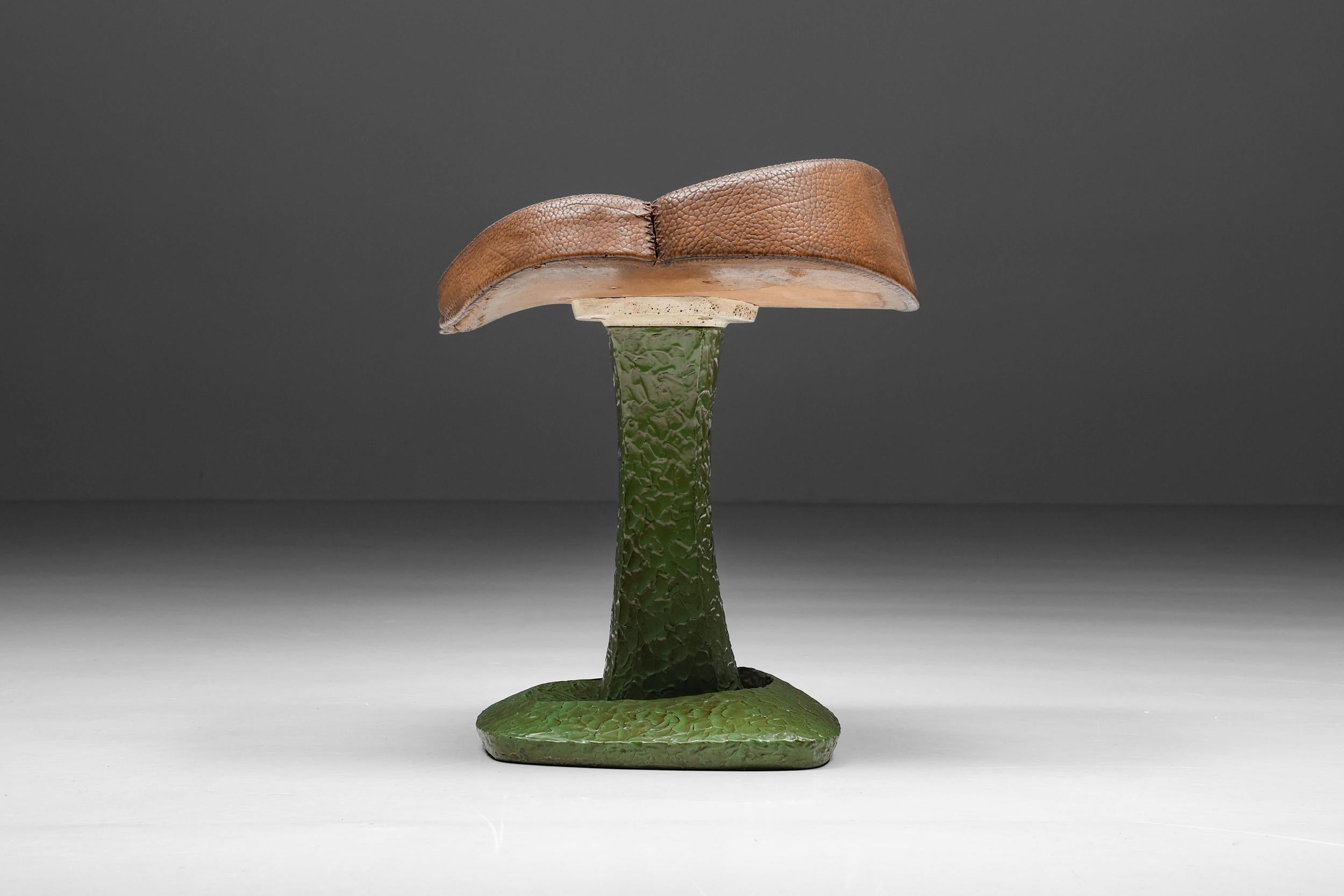 Ceramic Postmodern artists Stools, Italian Design, wabi-sabi inspired, 1950's