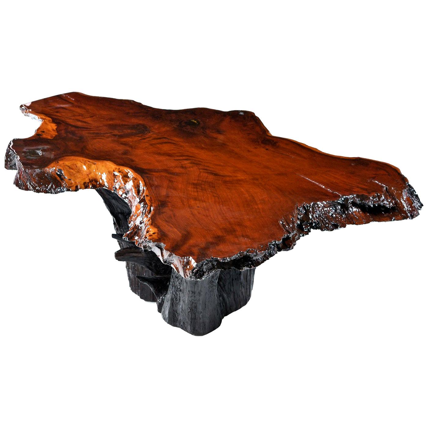 Double Hearth Wood Slab Coffee Table — Rustic Roots Farm