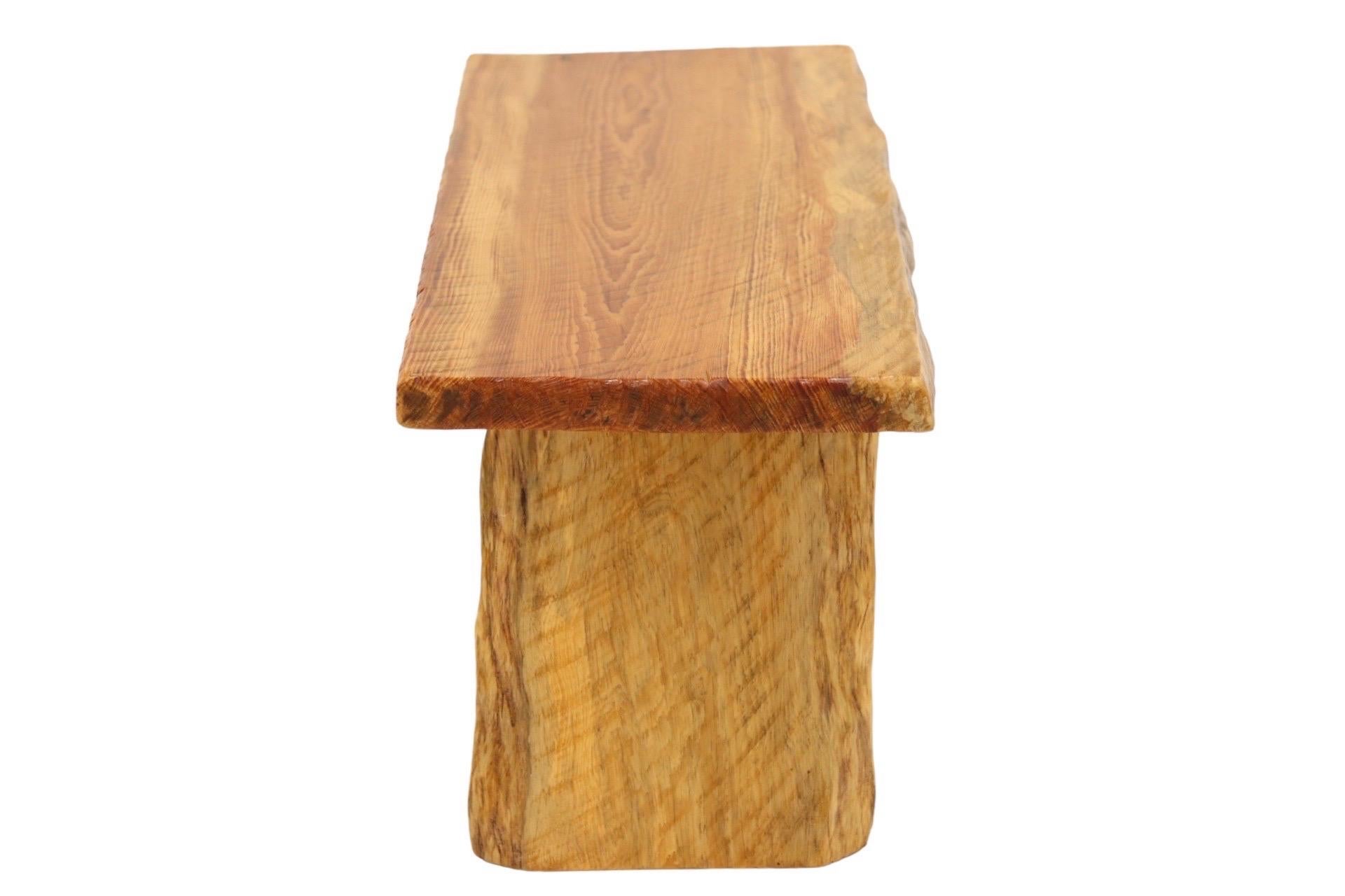 American Rustic Live Edge Pine Bench For Sale