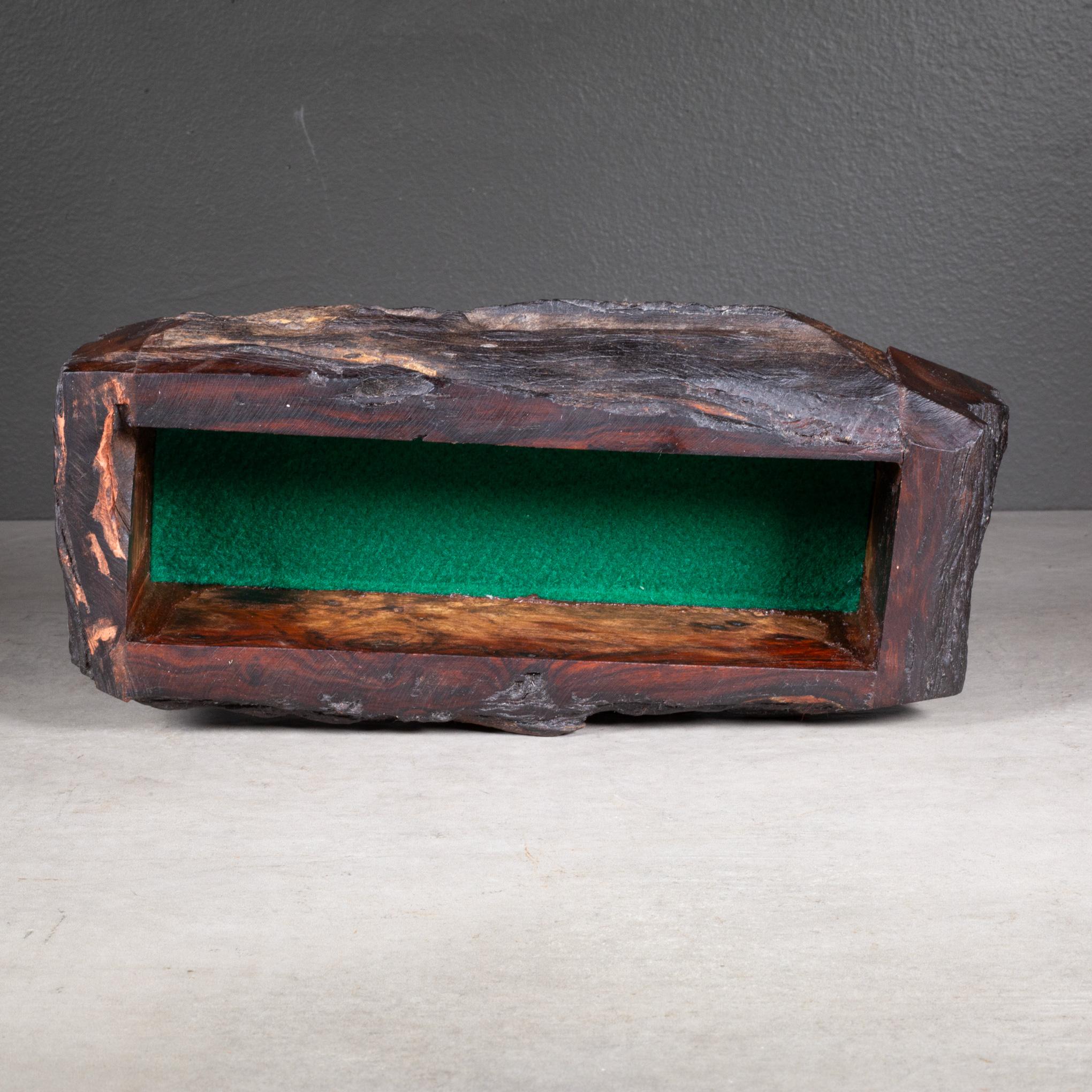 Industrial Rustic Live Edge Rosewood Box c.1940 For Sale