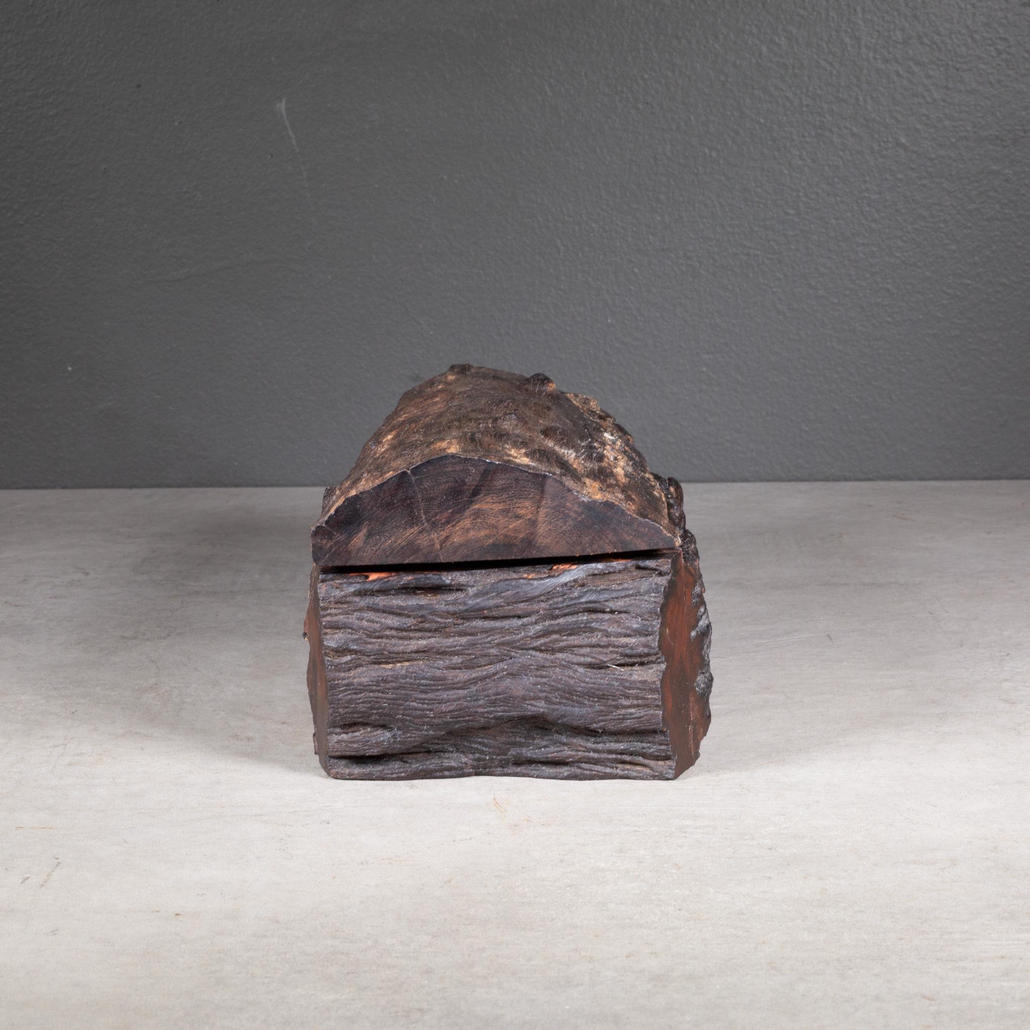 20th Century Rustic Live Edge Rosewood Box c.1940 For Sale
