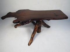 Rustic Live-Edge Slab Table