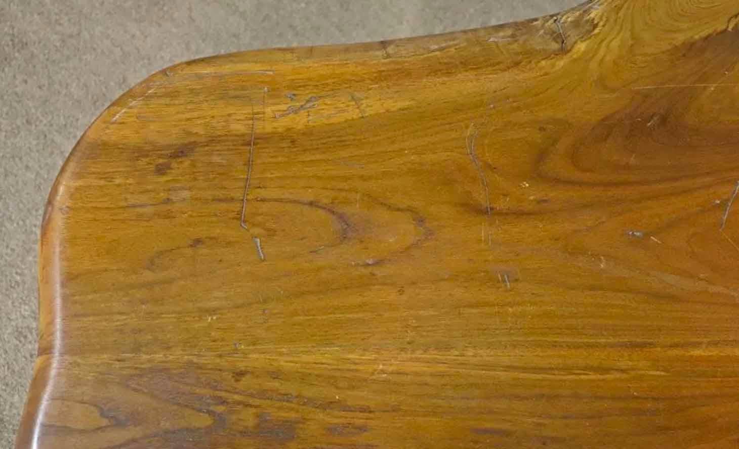 20th Century Rustic Live Edge Table For Sale