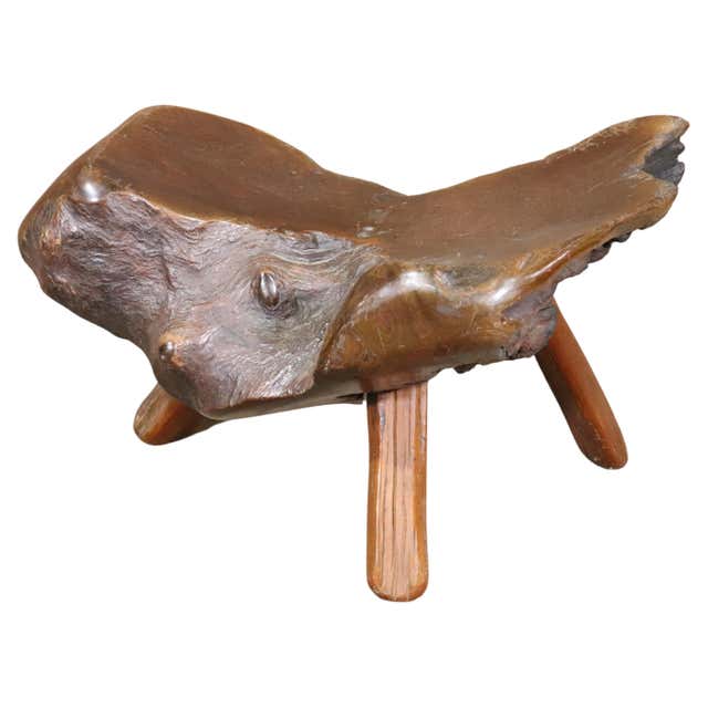 Rustic Live Edge Stool Vintage Rustic Live Edge Foot Stool For Sale at 1stDibs | live edge ...