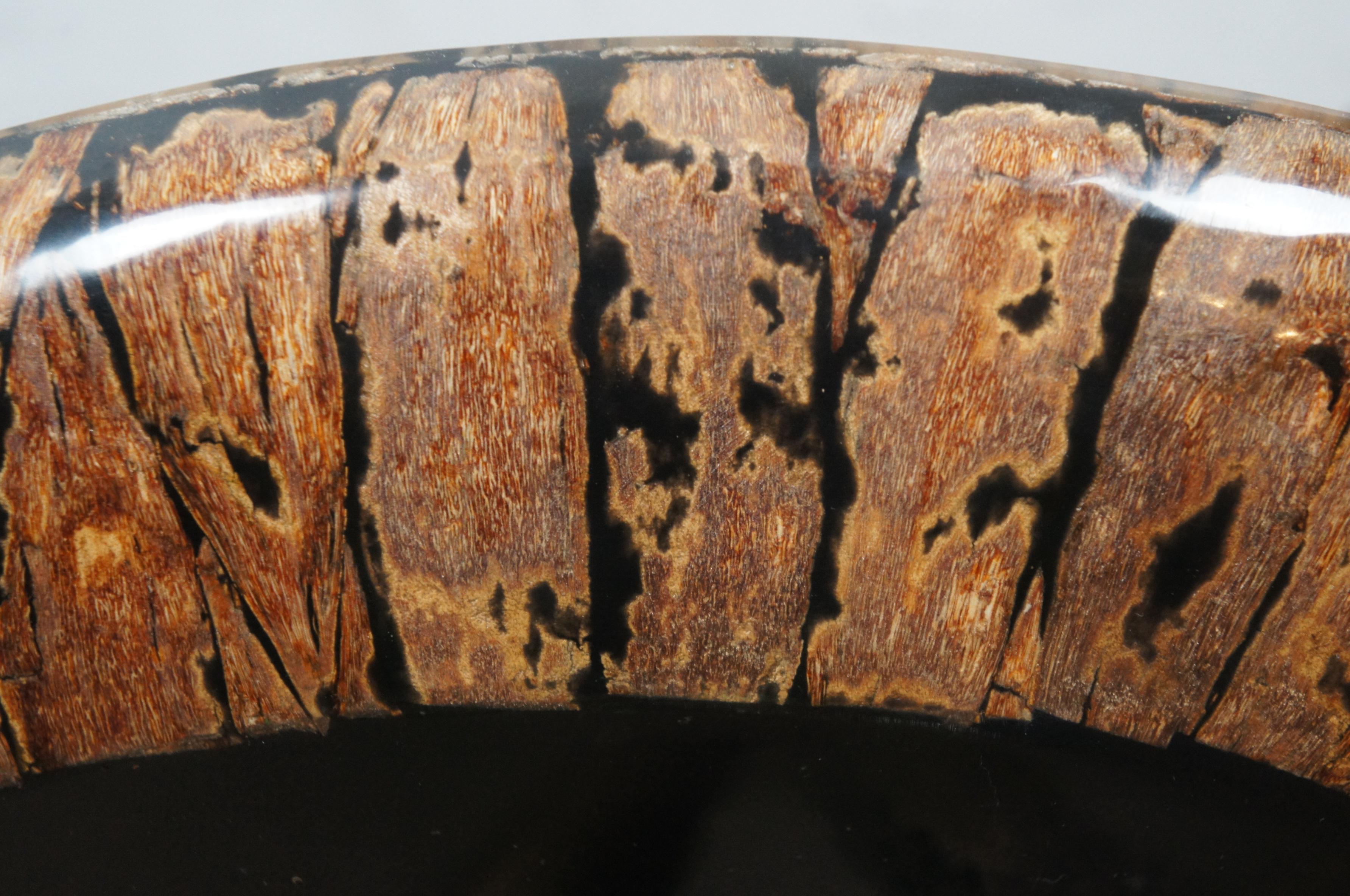 Rustic Log Cabin Lodge Country Hunt Theme Faux Antler Horn Side Table 24
