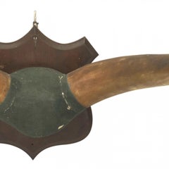 Rustic Long Horn Wall Plaque