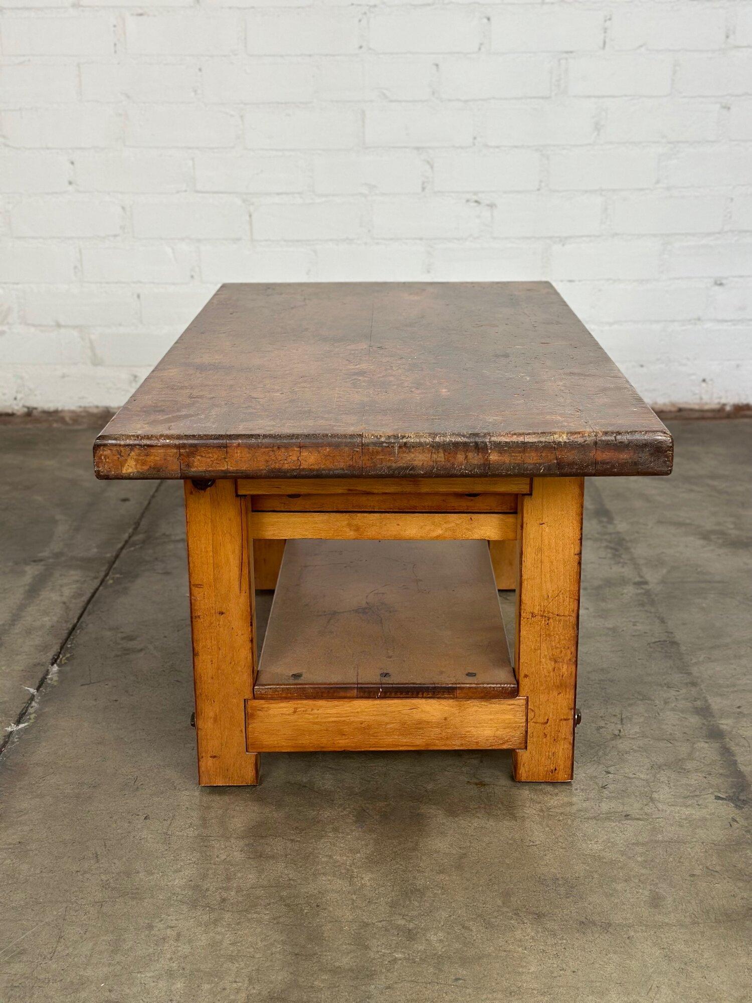 Rustic low profile work bench- reworked 4