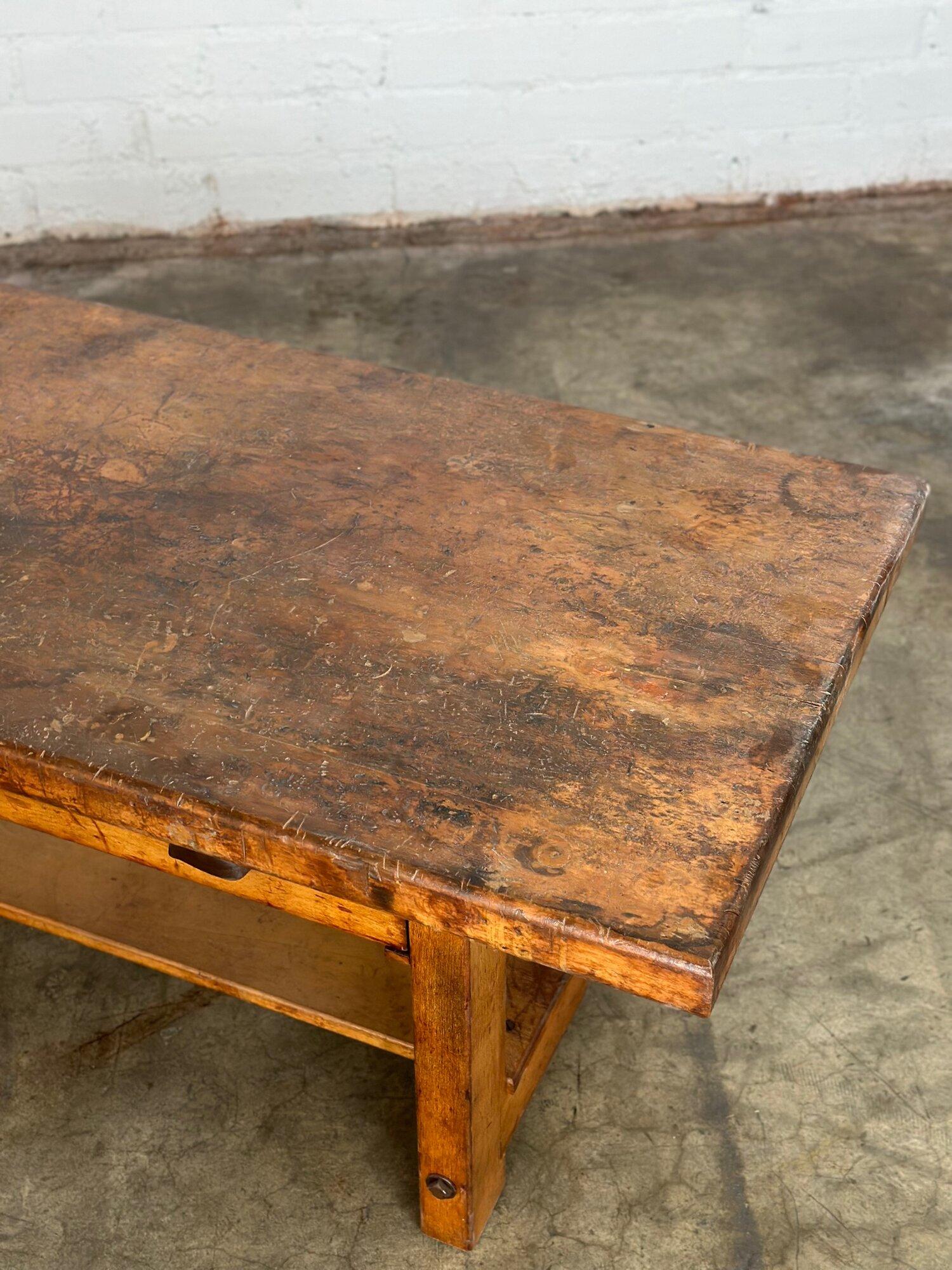 Rustic low profile work bench- reworked 1
