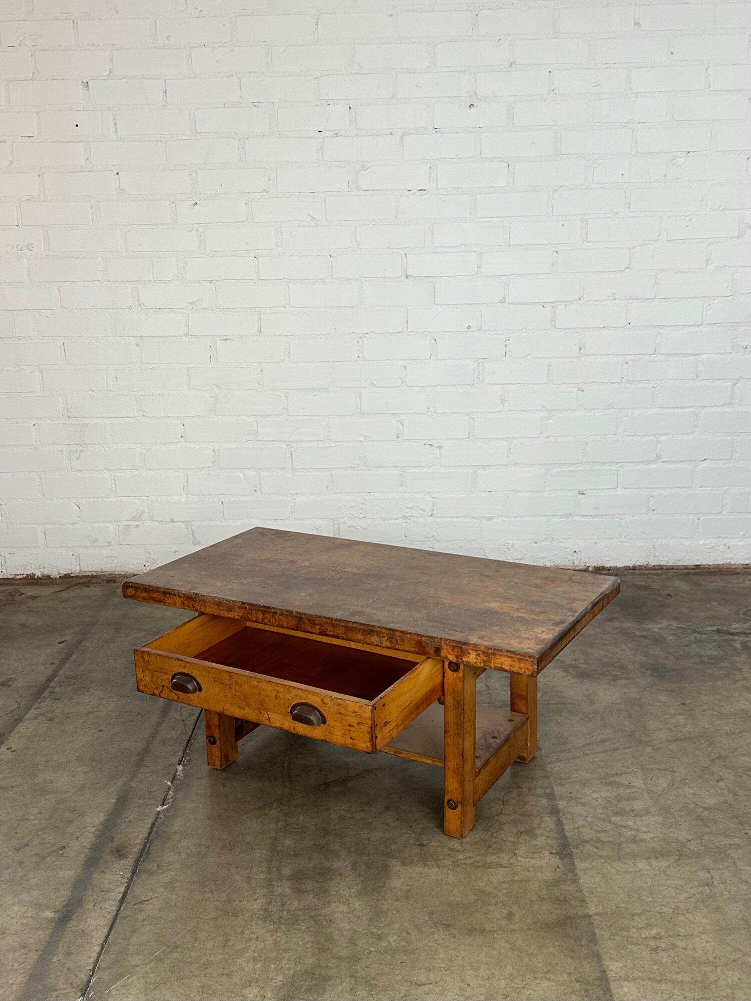 Rustic low profile work bench- reworked 3