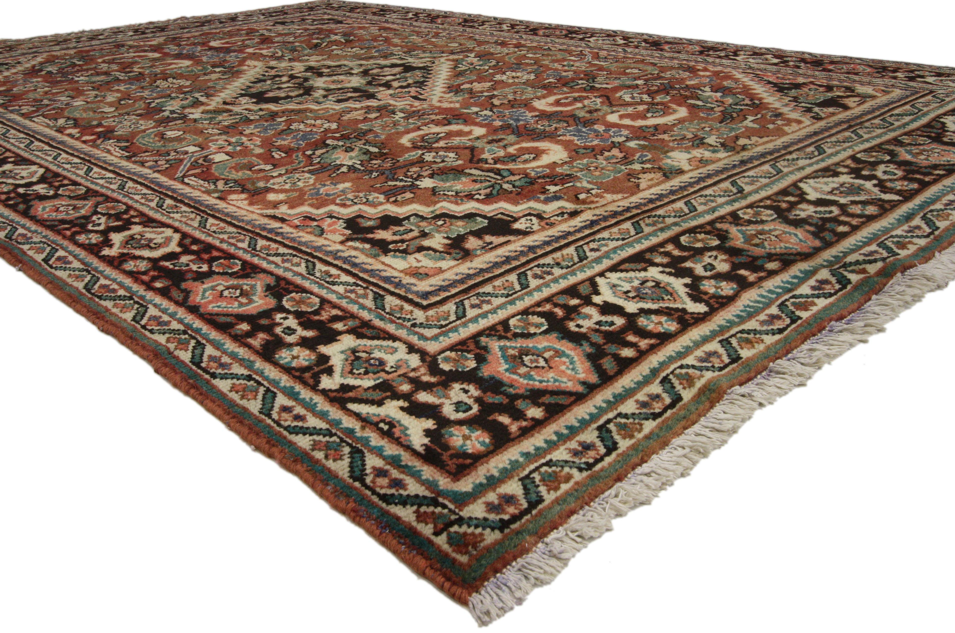 Rustique Tapis persan Mahal vintage avec style moderne et rustique de luxe  en vente