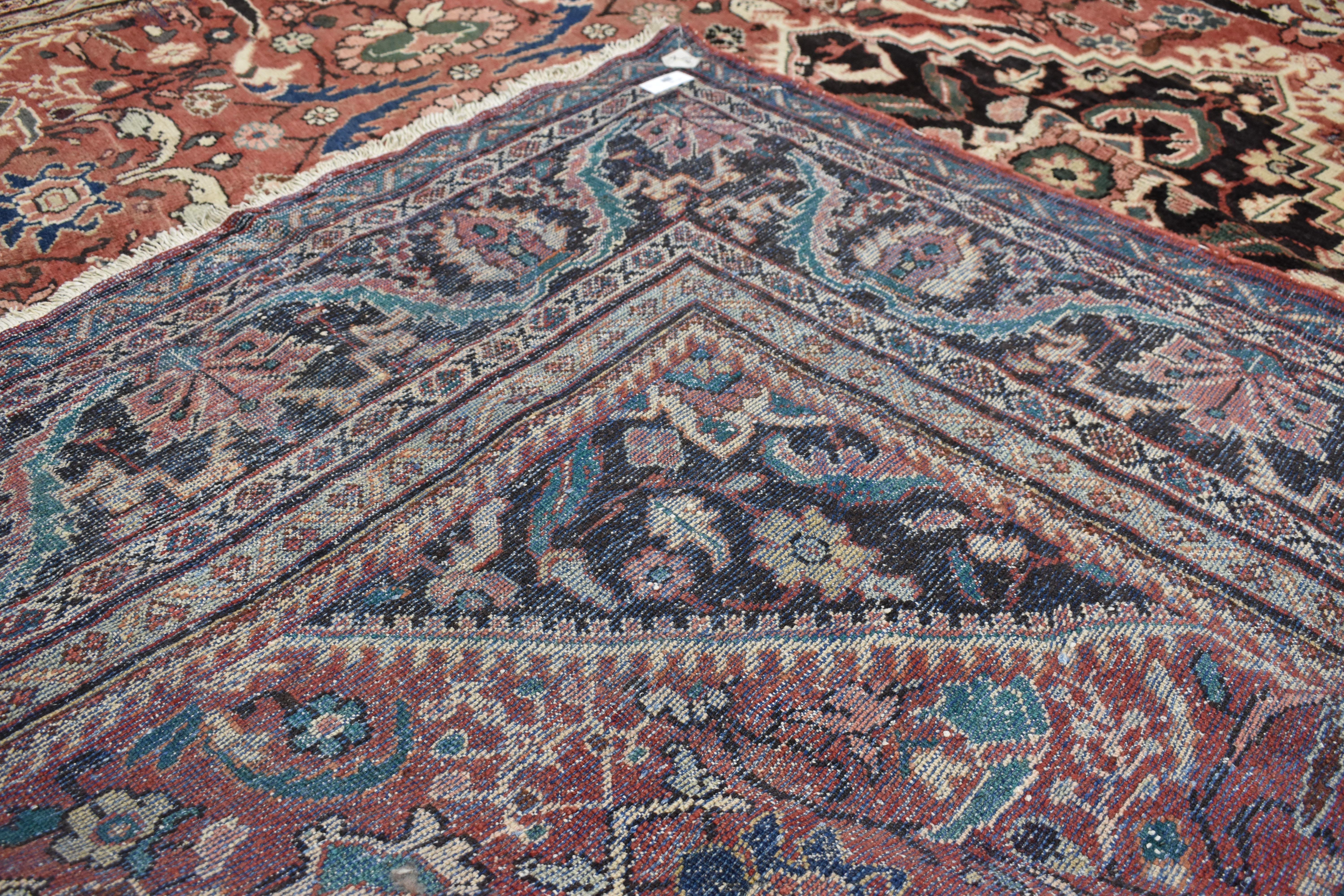20th Century Vintage Persian Mahal Area Rug with Modern Rustic Style For Sale