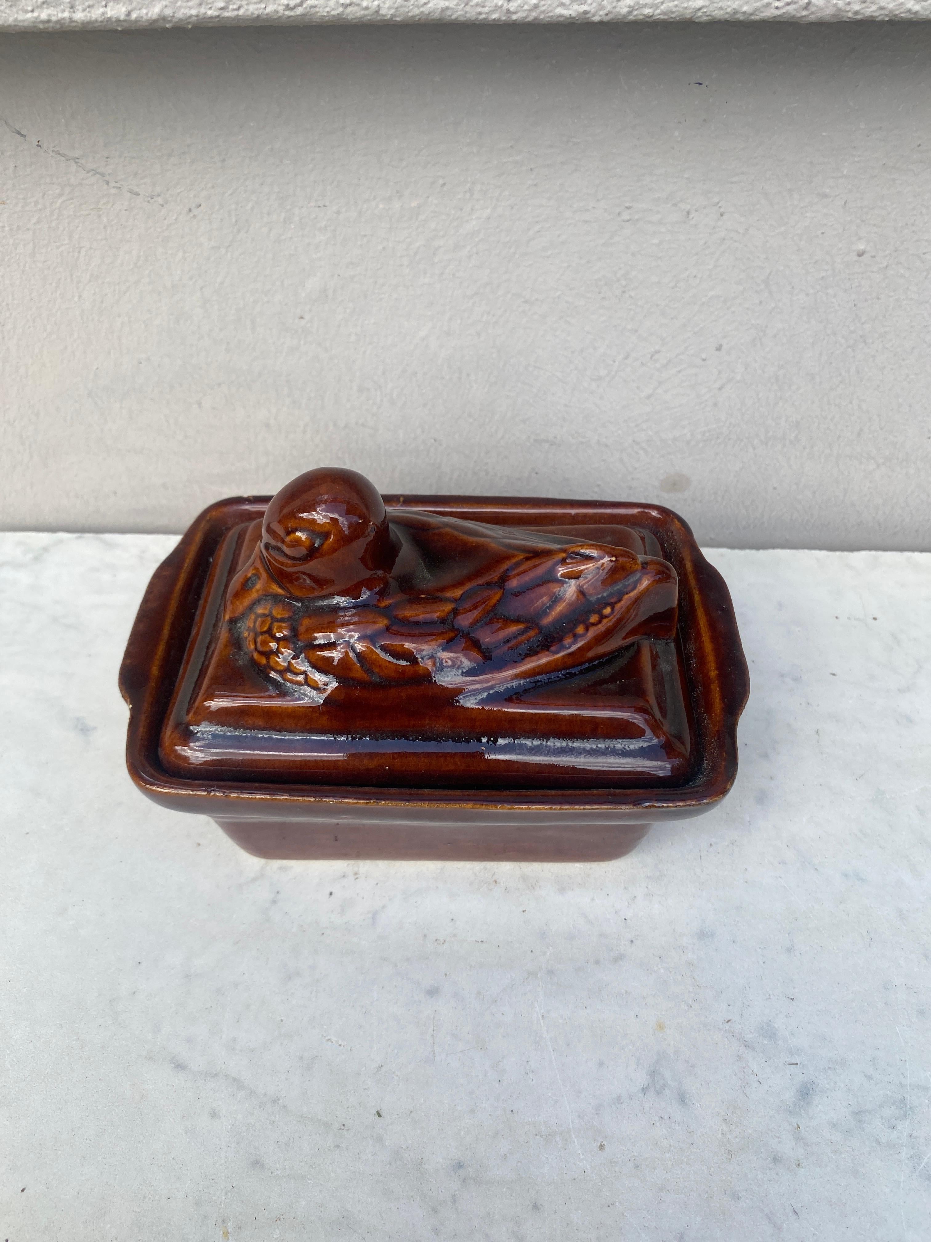 Rustic Majolica Bird Tureen, circa 1950.