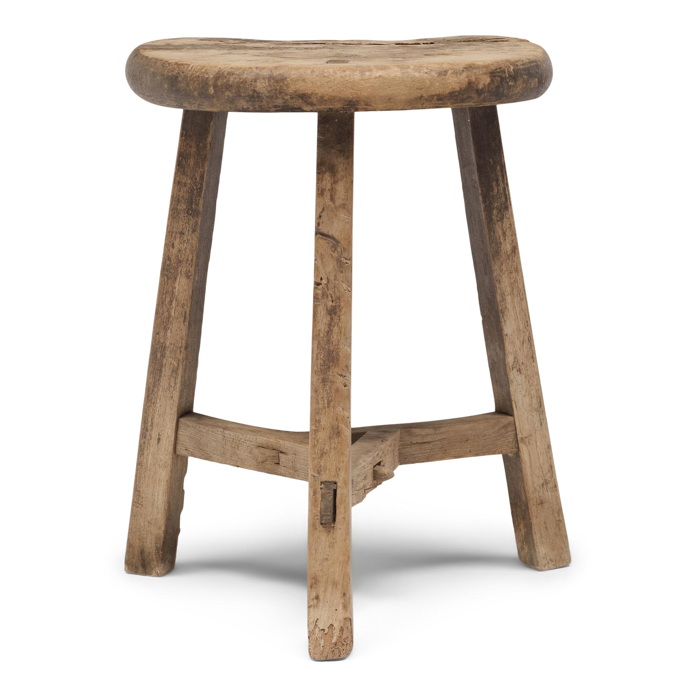 Qing Rustic Man in the Moon Stool, c. 1900
