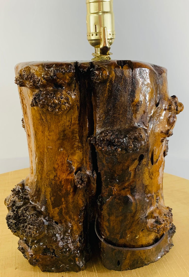 Rustic Maple Wood Log Table Lamp For Sale at 1stDibs log lamps for