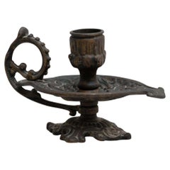 Vintage Rustic Metal Candle Holder, circa 1950