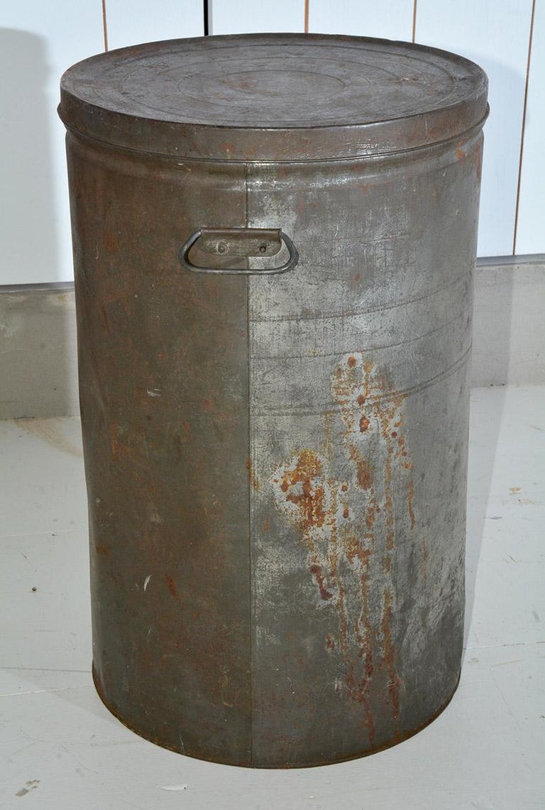 Rustic Metal Storage Container For Sale at 1stdibs