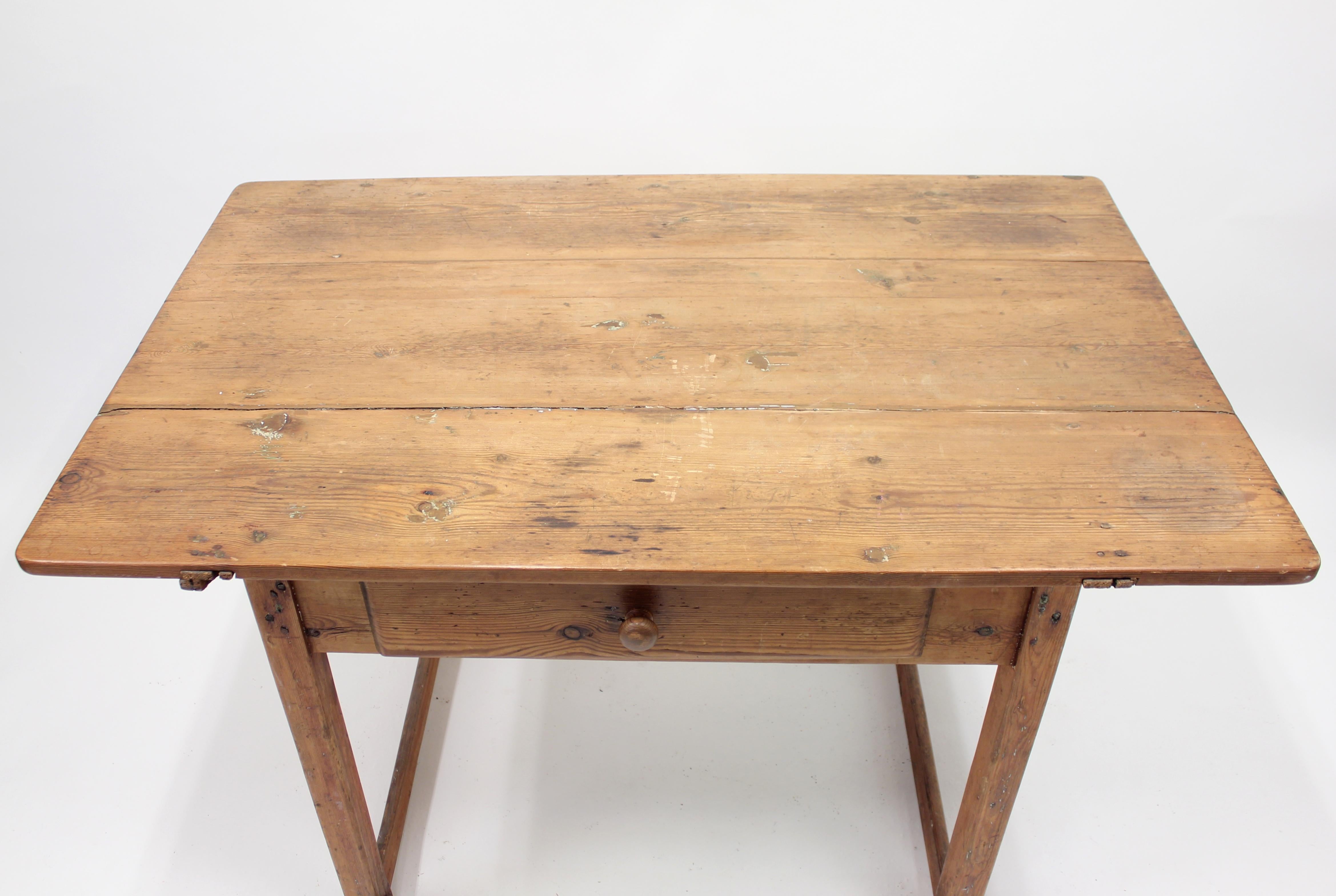 Rustic Mid-19th Century Antique Swedish Pine Table 7