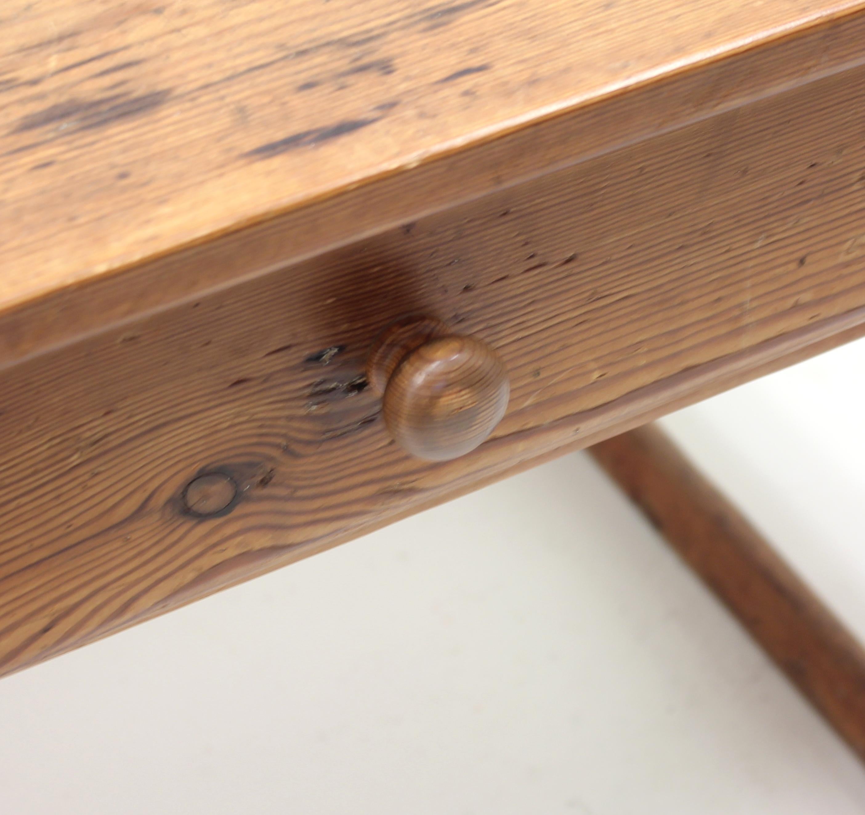 Rustic Mid-19th Century Antique Swedish Pine Table 8
